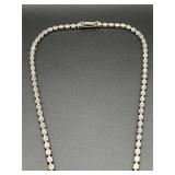 Vintage rhinestone necklace. Clear & red rhineston