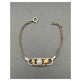 Small child bracelet, marked 925. Sun, moon.