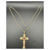 vintage Avon 'Abby' cross pendant necklace