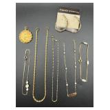 Gold tone jewelry lot!