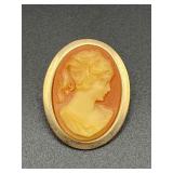 Vintage cameo brooch pin.