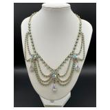Rhinestone necklace.