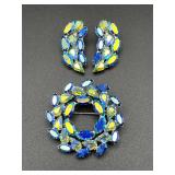 vintage demi-parure set, marked B. David.