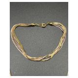 multi-strand matching necklace and bracelet