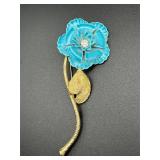 vintage large flower brooch
