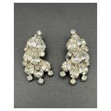 Vintage rhinestone clip-on earrings