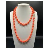 Sarah Coventry pink or coral-color necklace