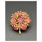Vintage brooch pin. Riveted back.