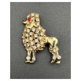 Vintage poodle brooch pin