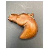 vintage equestrian horse head pin/brooch.