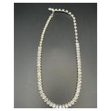 vintage marked rhinestone costume jewelry necklace