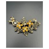 Vintage rhinestone brooch pin.