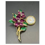 Vintage INFINIT Quartz Watch Brooch