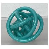 Abstract Art Glass Endless Knot Rope Modern