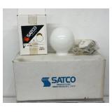 6 Satco ceiling light, 6ï¿½ white ball polished
