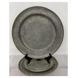 Vintage pewter plates/chargers, MCH, ABRI,