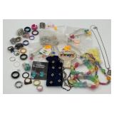 Kid Costume Jewelry lot, 25 rings, 6