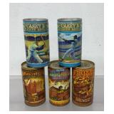 5 vintage beer cans, 1978 and 1979 American