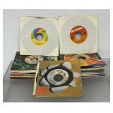 42 vintage 45 RPM vinyl record, Elvis, Merle