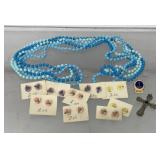 Vintage costume jewelry, hospital volunteer pin,