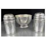 Sterling silver 7721 salt and pepper shakers,