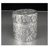 Sterling silver antique thimble holder pendant