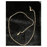 14k gold chain 19inch aurafin Italy broken