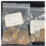 200 wheat Pennieï¿½s including 1943 penny