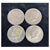 4 Kennedy bicentennial half dollars