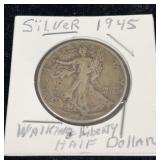1945 Silver Walking Liberty half dollar