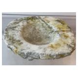 Vintage large alabaster ashtray, handcrafted