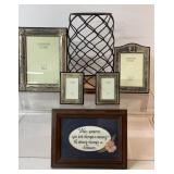 4 Godinger silver picture frames, Keurig Wood &