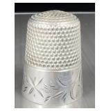 Sterling Silver antique thimble Stamped 10 and