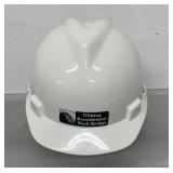 white Pyramex Ridgeline full-brim hard hat