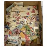 Vintage circulated postage stamps