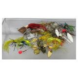 collection of fishing spinnerbaits