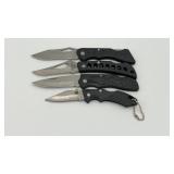 4 folding pocket knives, Jims Beanie Frost