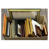 Picture frames of various sizes and styles