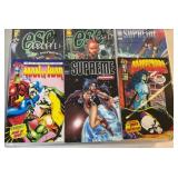 6 vintage comic books, 2 Escape Zamindar 1996