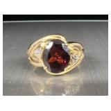 10k gold and diamond ring size 7, 3.45g