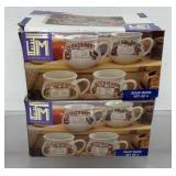 8 vintage soup mugs, Tuffstone Stoneware