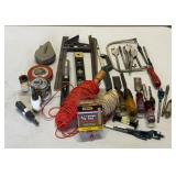 wood spade drill bits, chisels, hole saws, saws,