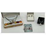 5 piece jewelry lot, Interchangeable necklace,