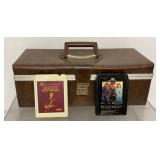 Vintage 8 Track Faux Leather Case Carry Handle