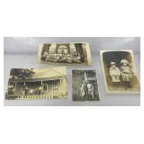 Vintage black and white postcards, photo