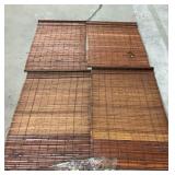 4 Roman Bamboo Shades 70L x 33.5w
