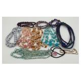 10 vintage beaded necklaces
