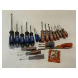 Assorted screwdrivers, Kobalt, HDX, H44P Hunter