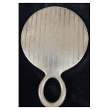 Antique sterling silver mirror engraved JML 345 Gr