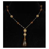 10k gold 17 inch chain with 10k beads